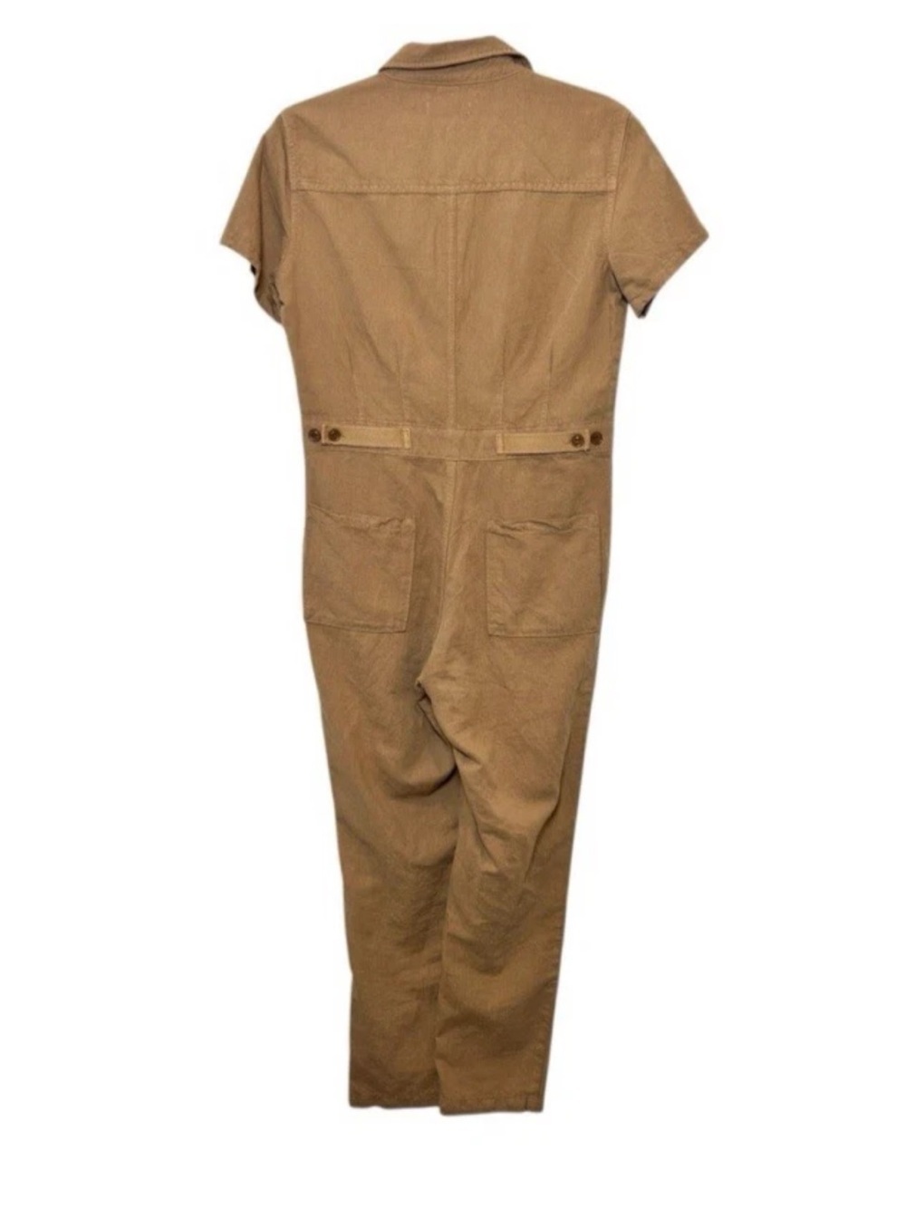 Outerknown S.E.A. Jumpsuit Coverall Organic Cotton & Linen Blend Tan Size XS - Picture 3 of 5